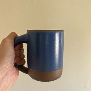 East Fork pottery mug in lapis glaze.
